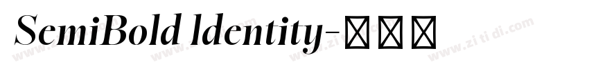 SemiBold ldentity字体转换 SemiBold ldentity字体转换
